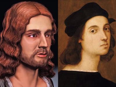意大利文艺复兴时期著名画家拉斐尔（Raffaello Sanzio）逝世500周年 3D技术重塑脸部