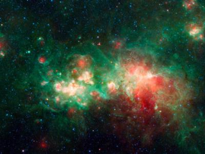 “恒星工厂”！斯皮策太空望远镜发现银河系一个区域正在快速形成恒星