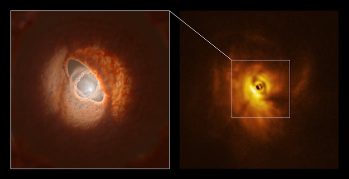 三星系统的GW-猎户座中环绕恒星的星盘由星盘撕裂造成