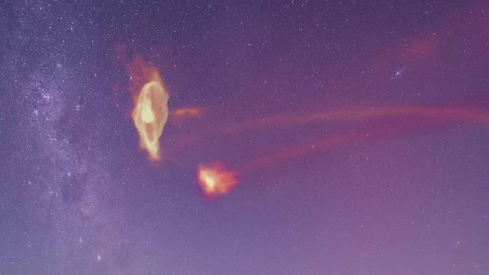 紫外 / X 射线下观测麦哲伦星流（图自：Scott Lucchini / Colin Legg）
