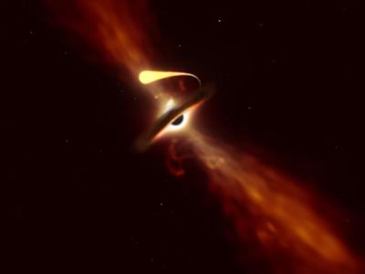 天文学家捕捉到超大质量黑洞撕裂和吞噬一个太阳大小天体的影像