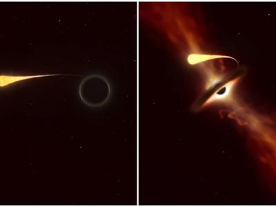 “AT2019qiz”：2亿1500万光年外超大质量黑洞撕裂并吞噬太阳大小恒星