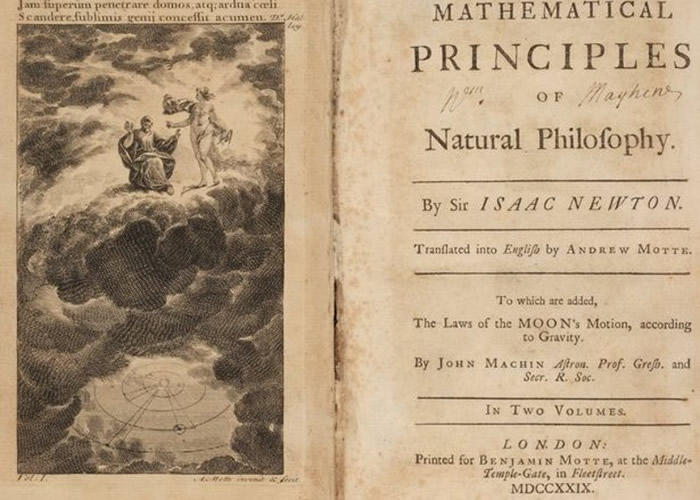 英国南威尔斯一户人家发现著名科学家牛顿著作《自然哲学的数学原理》的英文版初版