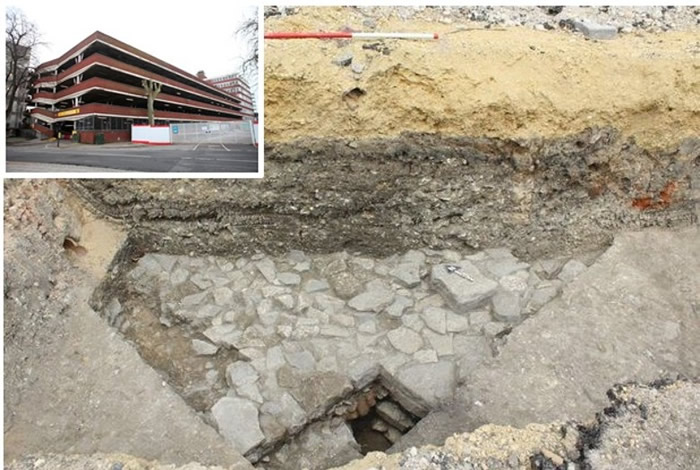 英国格洛斯特郡社区拆卸旧停车场时意外发现中世纪兴建的白衣修道院遗址