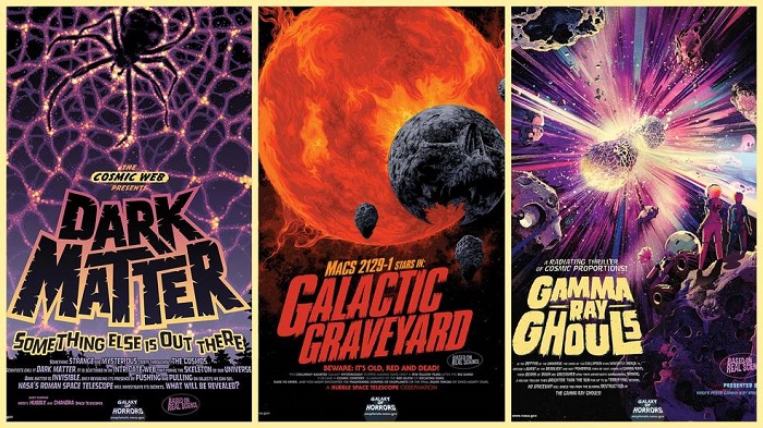 NASA全新万圣节“太空恐怖之声”和《恐怖银河》系列科幻艺术海报