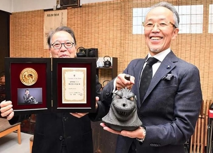岩手县哥斯拉造型南部铁壶勇夺今年度日本铸造工学会最高年奖