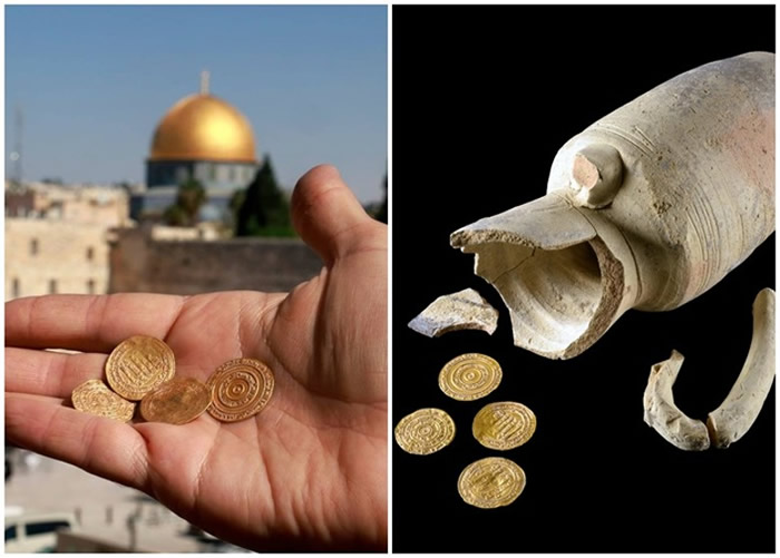 考古学家在耶路撒冷旧城区“哭墙”附近发现1000多年前法蒂玛王朝时期金币