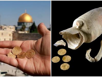 考古学家在耶路撒冷旧城区“哭墙”附近发现1000多年前法蒂玛王朝时期金币