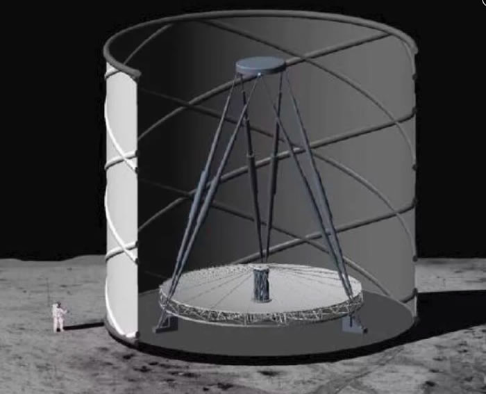 《天体物理学杂志》：天文学家重新审视在月球上建造液体镜面望远镜的概念