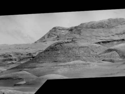“好奇号”探测器拍摄了一幅突显火星沙质和岩石景观的史诗巨幅照片
