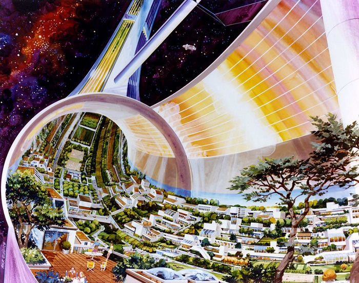 梦回1970年代：NASA分享复古画风的太空生活艺术想象图