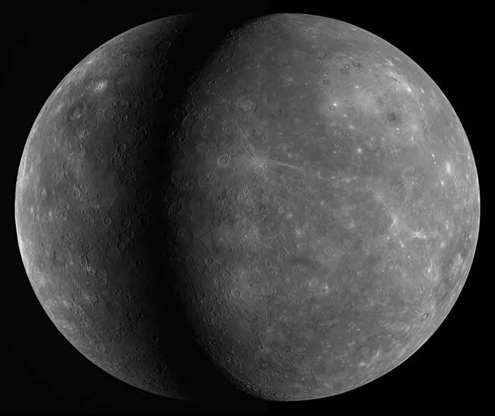 科学家依据NASA“信使”号的数据重新绘制出水星的地貌构造