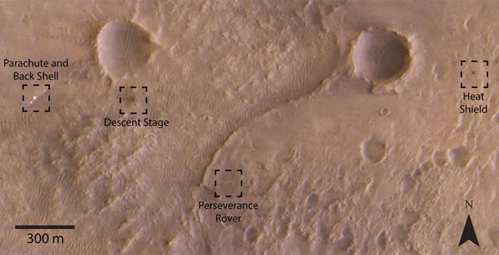 ExoMars拍下“毅力号”探测器着陆火星后的图像