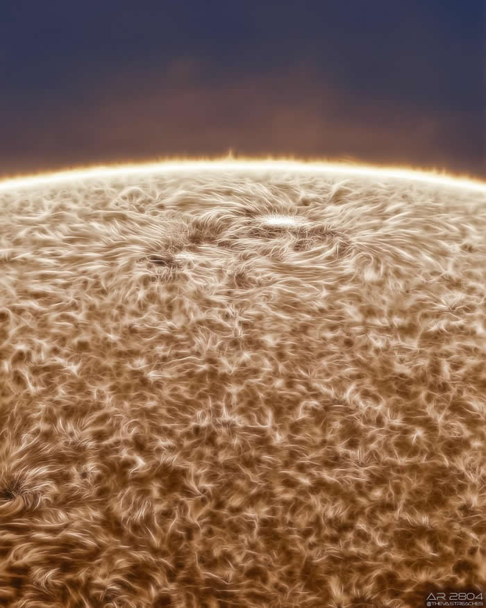 Reddit用户在自家后院用太阳望远镜拍摄的不可思议太阳照片