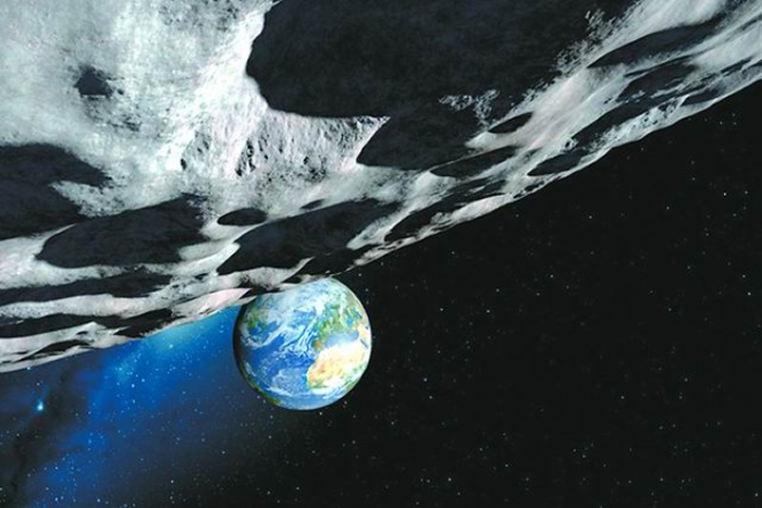近地小行星阿波菲斯（艺术图）将在2029年飞过距离地球4万公里以内的地方。图片来源：Detlev van Ravensway/SPL