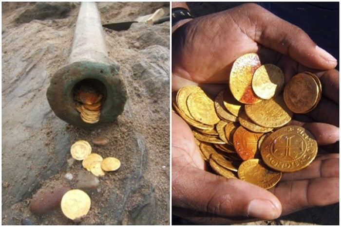地质学家在纳米比亚沙漠发现16世纪沉船遗骸 船上数千枚金币价值1300万美元