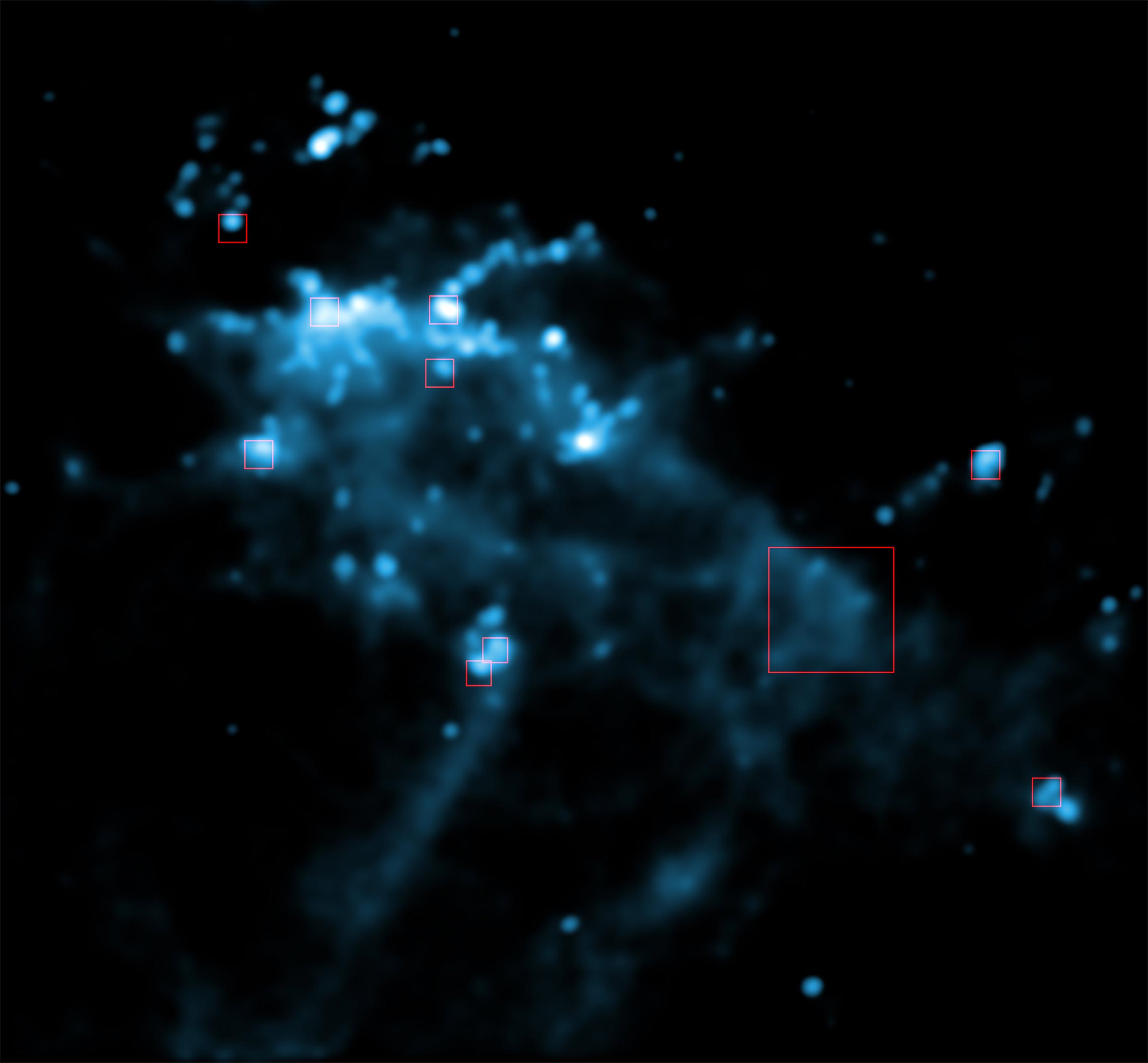 天文学家拍摄到超新星爆炸碎片MSH 15-52撞上RCW 89气体墙