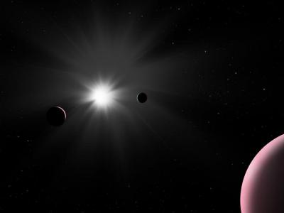 发现第三颗围绕着豺狼座中一颗遥远的恒星Nu2 Lupi运行的凌日系外行星