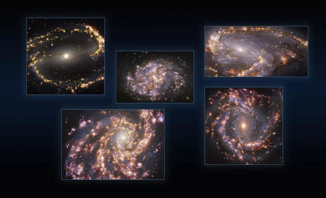 “宇宙烟花”：哈勃望远镜拍摄的附近星系新图像