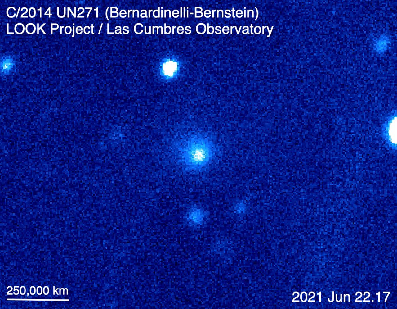 迄今发现的最大已知彗星C/2014 UN271 Bernardinelli-Bernstein影像公布