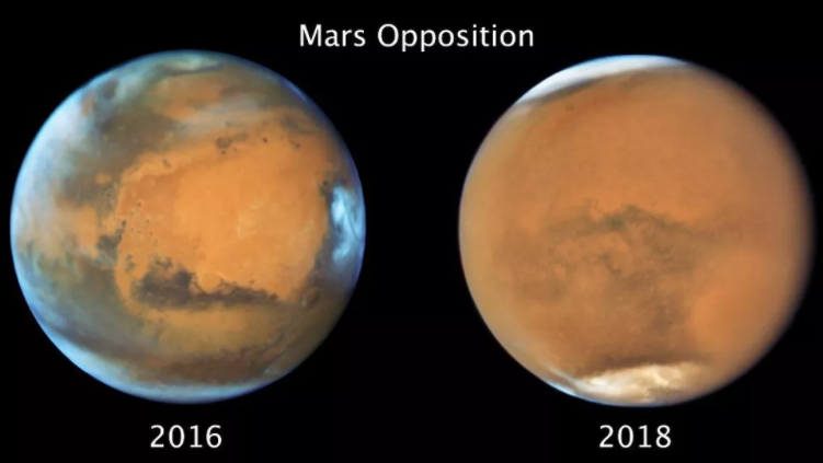 2018年6月沙尘暴事件使火星南半球的冬天突然提前结束