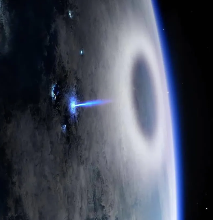 国际空间站捕捉到地球奇异的“颠倒闪电”