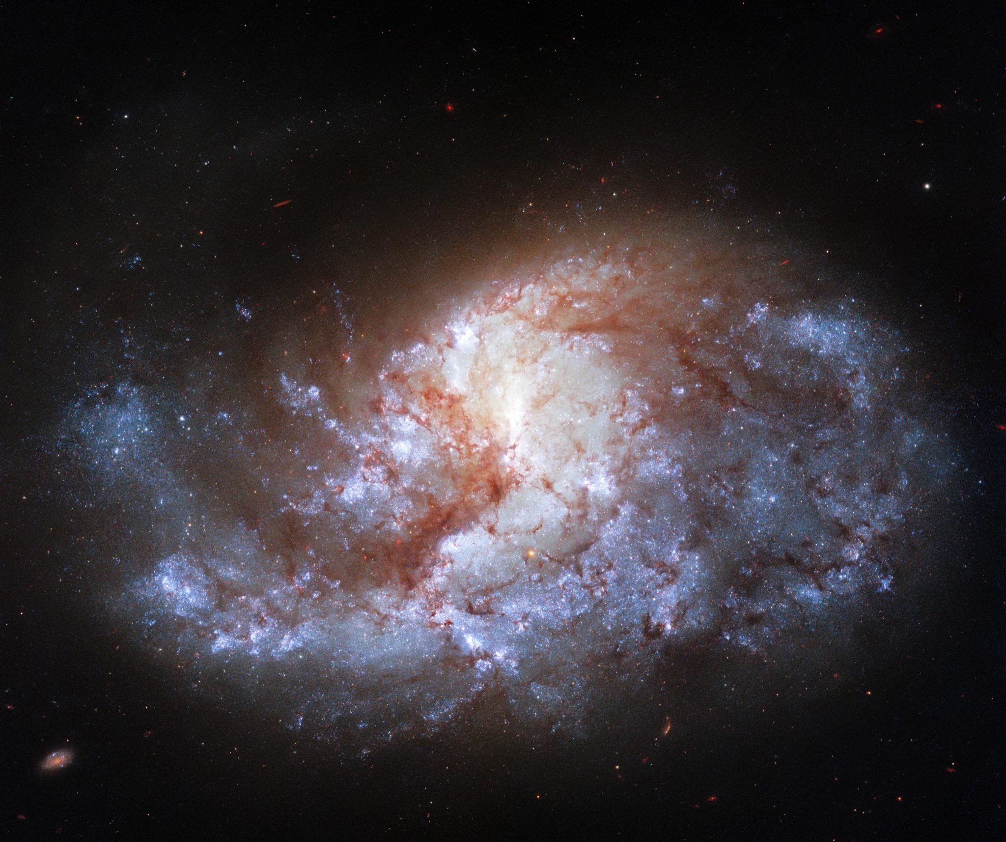 哈勃太空望远镜拍摄的宝石般明亮的天炉座NGC 1385