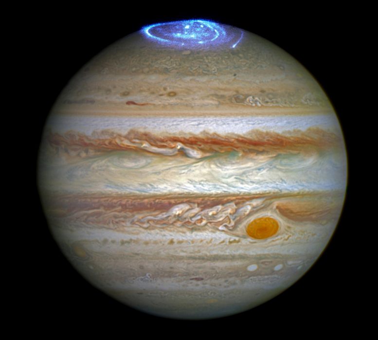 在行星云顶上方不远处的磁重联事件或可以解释木星神秘极光的来源