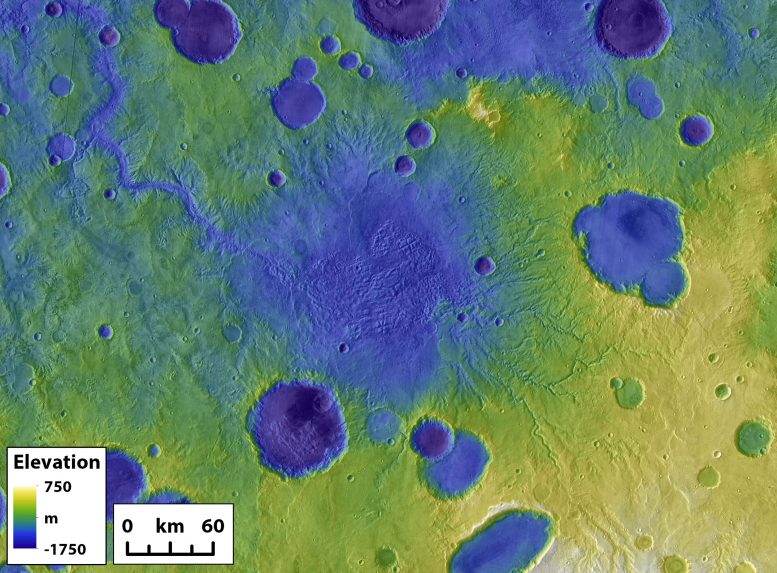 巨大的洪水在火星表面刻下深深的峡谷和山谷