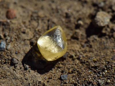 美国阿肯色州钻石坑州立公园女游客随意从地上捡到重达4.38克拉的黄色钻石