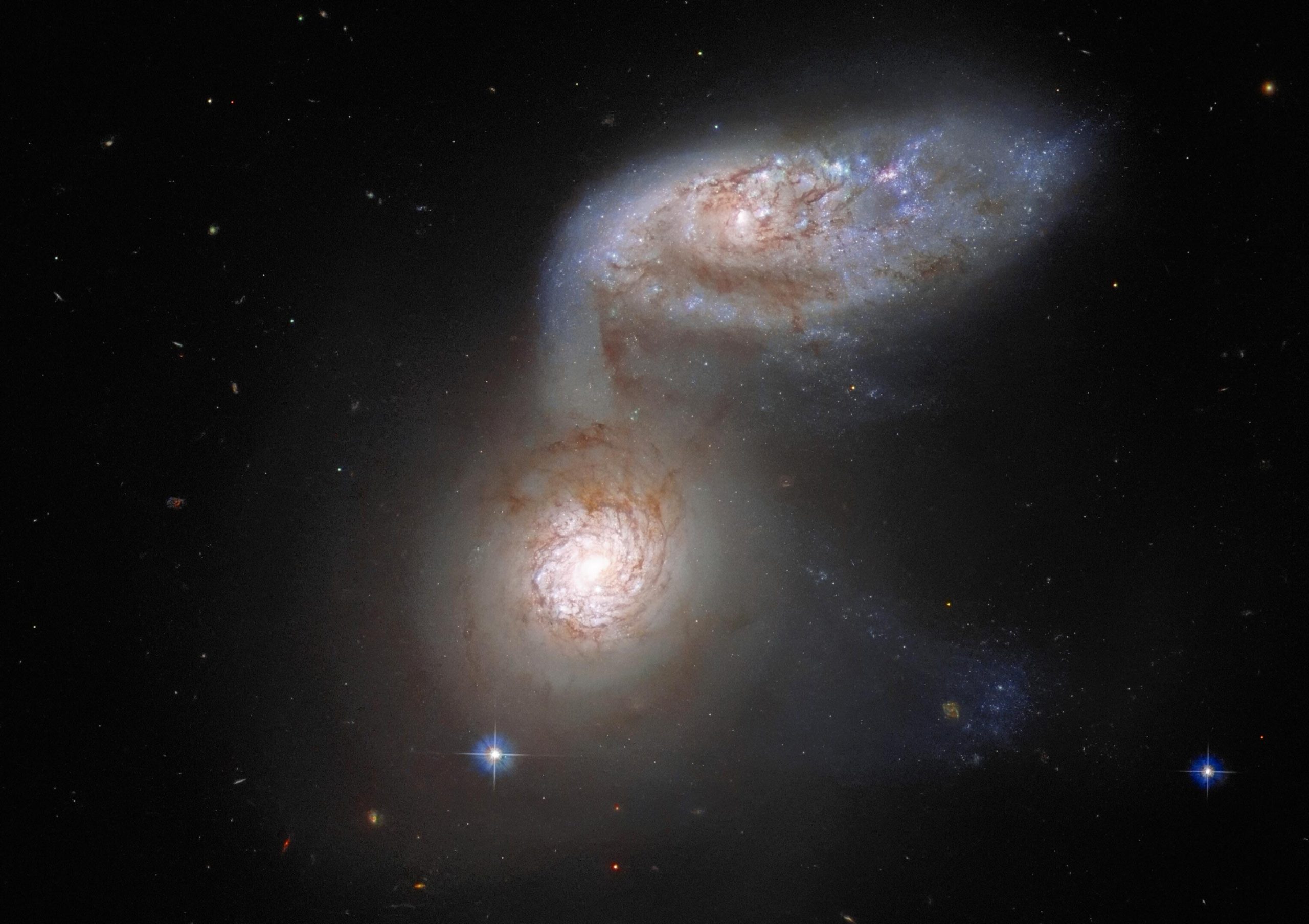 两个相互作用的星系Arp 91