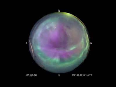欧洲航天局ESA视频显示剧烈的日冕物质抛射撞击地球磁层照亮天空