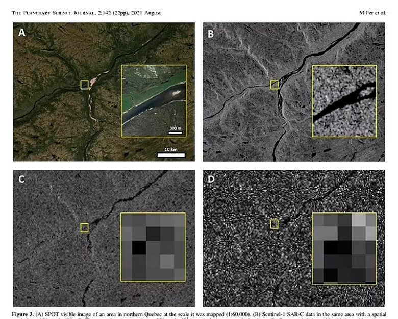 团队比较地球河流影像与提坦图像。