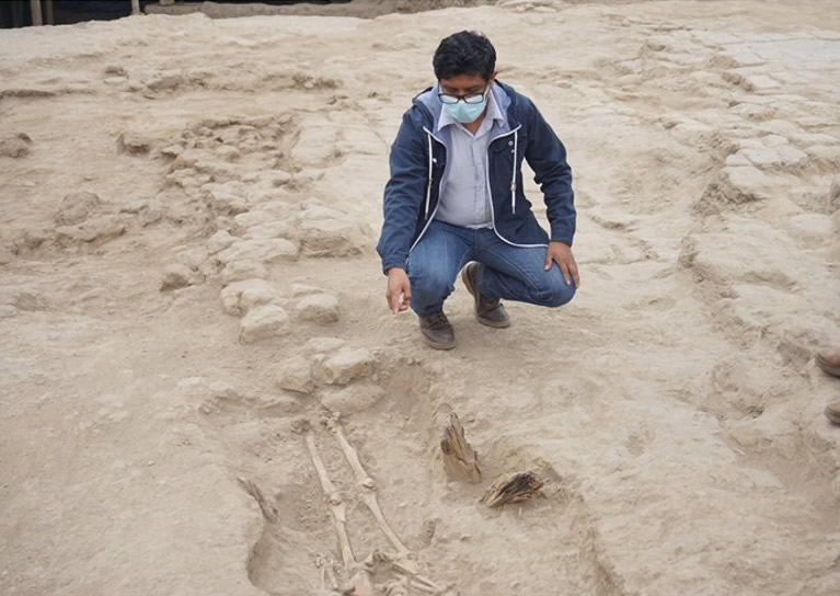 秘鲁近海城市兰巴耶克一个遗址发现29副骸骨 其中4副与瓦里文明有关