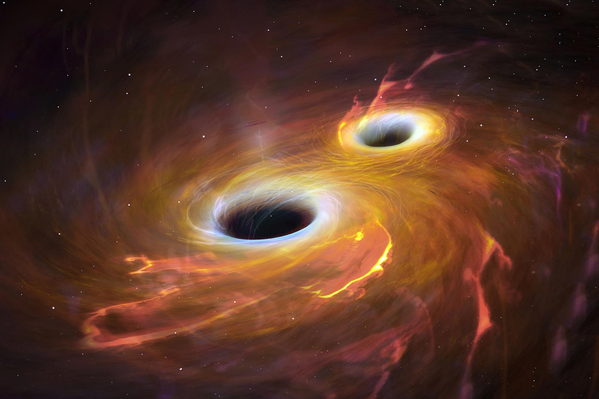 探测到两个具有偏心轨道的黑洞合并