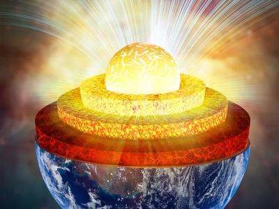 地球的内核不是普通的固体 而是由固体铁子晶格和液态轻元素组成的超离子状态