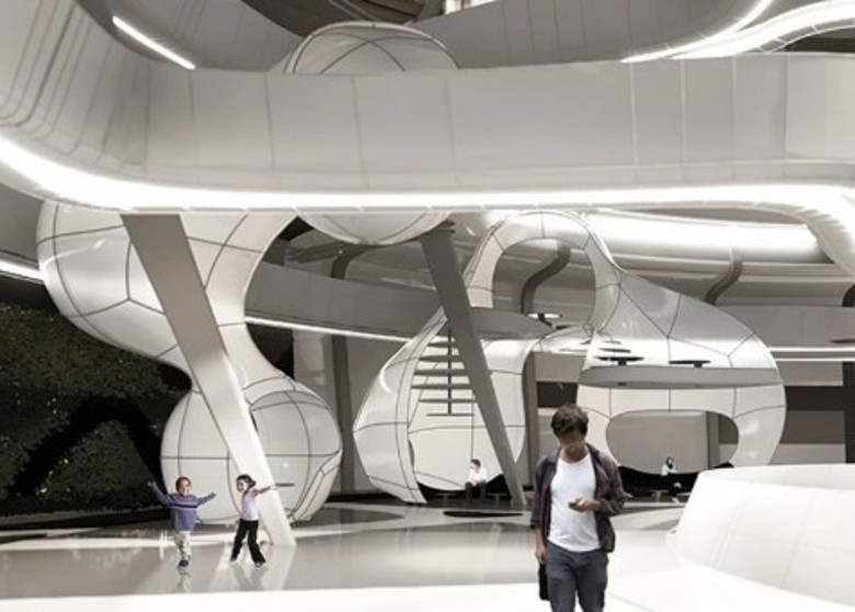 美国年轻建筑设计师设计出名为Genesis v.2的未来火星房屋 依附在陨石坑建成