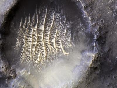 火星表面艾里撞击坑拍到外星人脚印？NASA解答