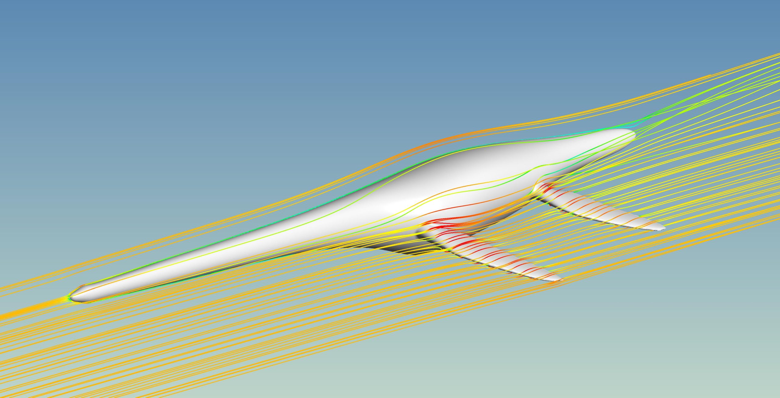 计算机模拟水流过蛇颈龙（plesiosaur）的三维模型