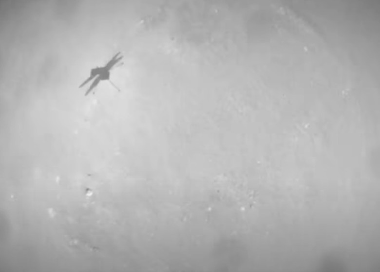 美国太空总署NASA公布火星直升机独创号第25次飞行的片段