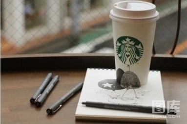 日本插画家 咖啡杯和画纸的故事(5)
